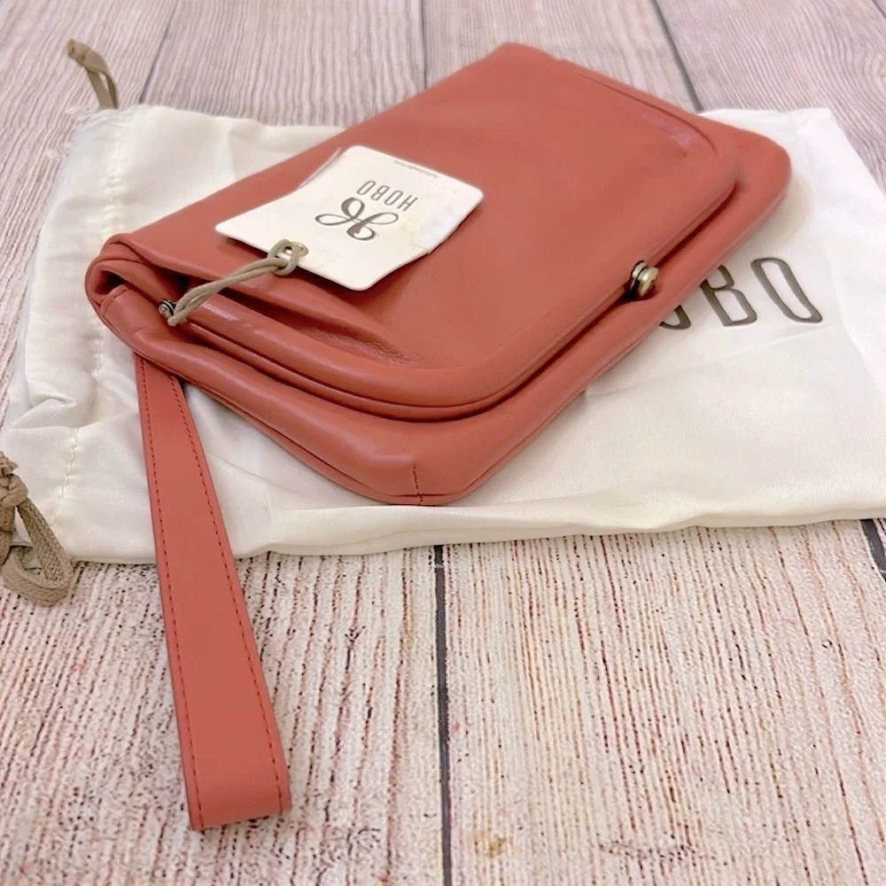 HOBO Coral Leather Wristlet Clutch - Picture 7 of 10